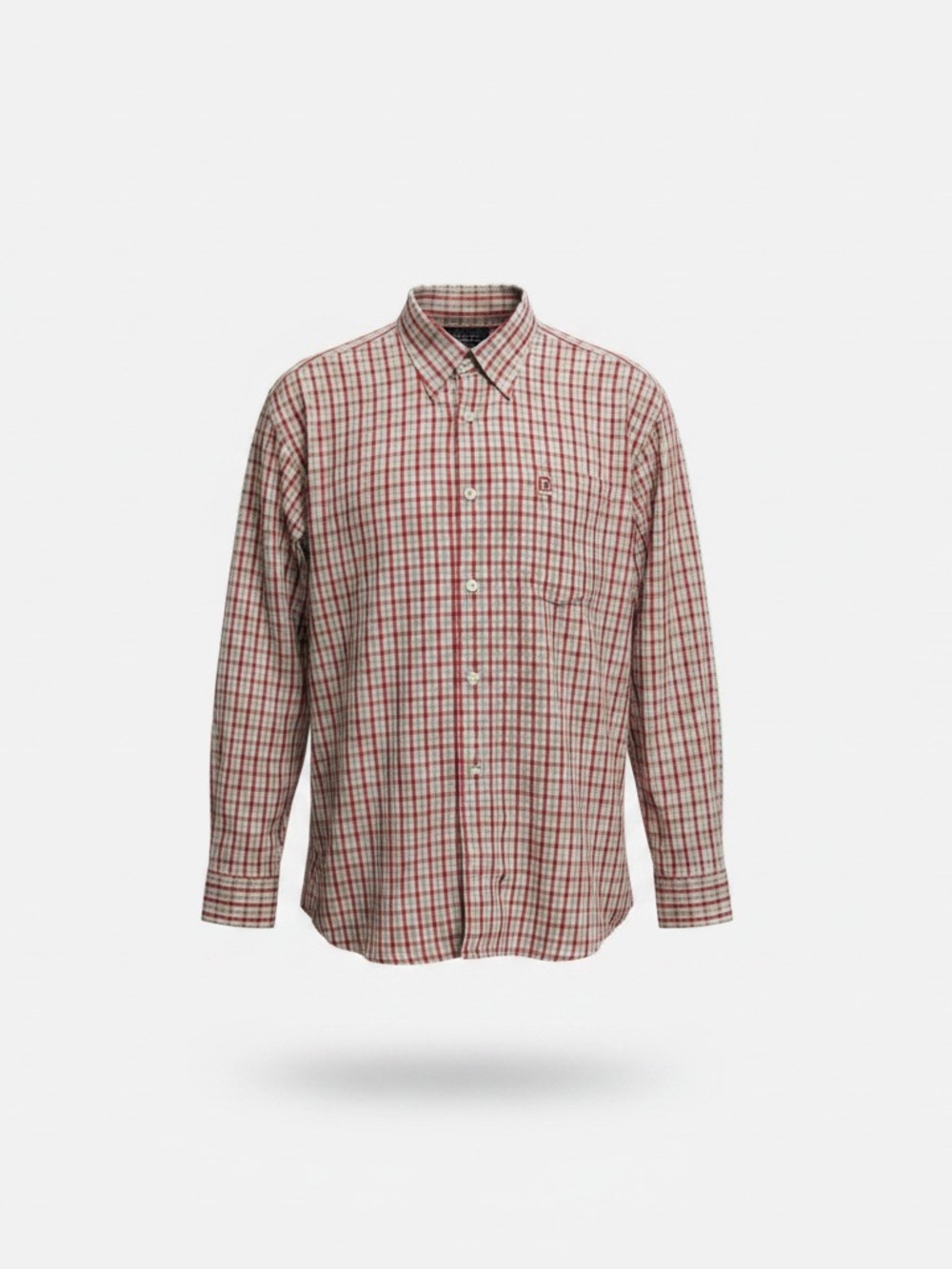 Ohio State Men's Red Plaid Long-Sleeve Button-Down Shirt Size L